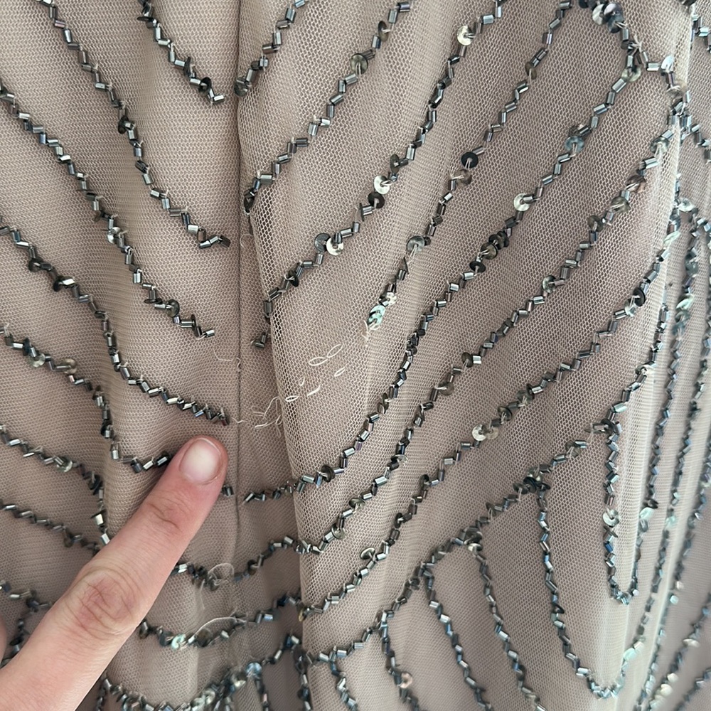 ADRIANNA PAPELL BEADED LONG GOWN DRESS SIZE 8 - Picture 4 of 6